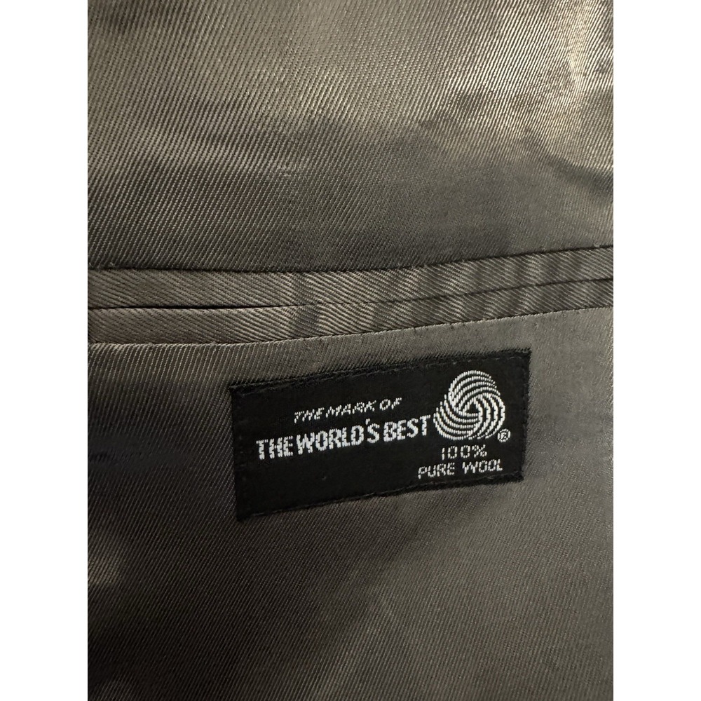ZYLOS GEORGE MACHADO - MEN'S Gray 100% WOOL DOUBLE-BREASTED - SIZE 40L - Picture 15 of 16